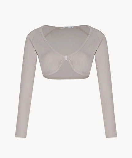 CELEIT RAGLAN CROP SLEEVE BEIGE