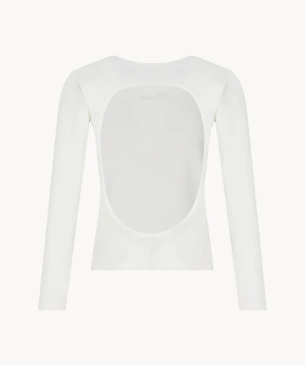 CELEIT OPENBACK LONG SLEEVE WHITE