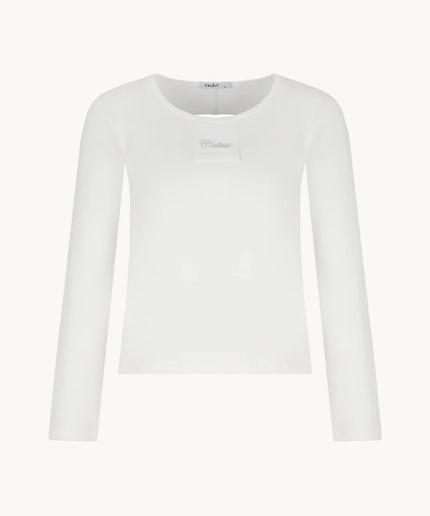 CELEIT OPENBACK LONG SLEEVE WHITE