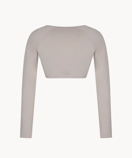 CELEIT RAGLAN CROP SLEEVE BEIGE