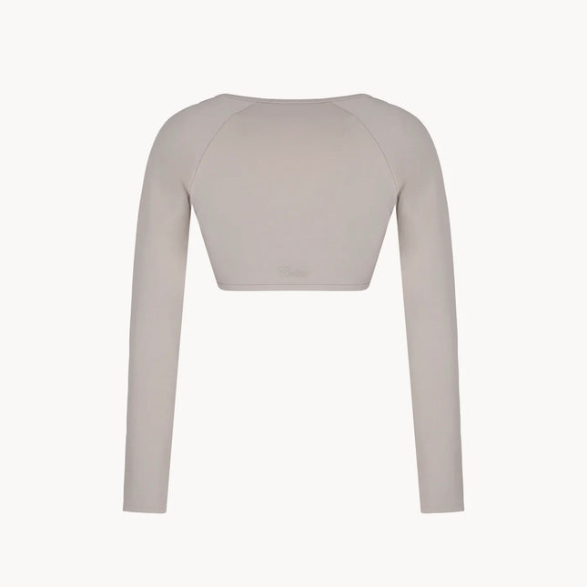 CELEIT RAGLAN CROP SLEEVE BEIGE