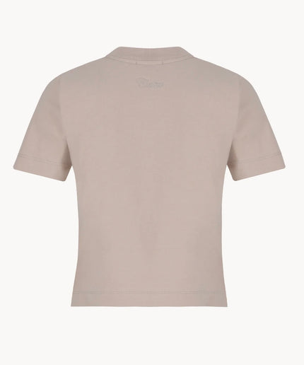 CELEIT LOGO TEXTURED TEE BEIGE