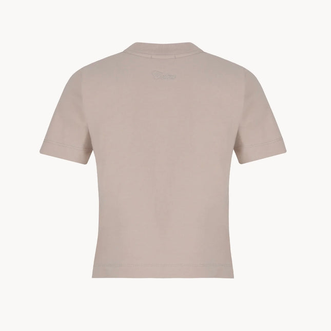 CELEIT LOGO TEXTURED TEE BEIGE